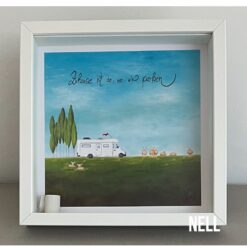 Bild    25cm x 25cm   " Zuhause ist da, wo wir parken" Wohnmobil