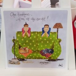 Postkarte " Ohne Hundehaare ist man nicht richtig eingerichtet"