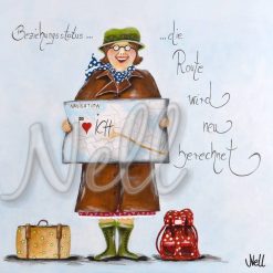 Postkarte "Beziehungsstatus....die Route wird neu berechnet"