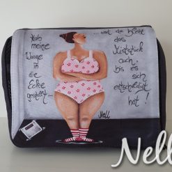 Kulturtasche "Hab meine Waage in die Ecke gestellt....und da bleibt das Miststück auch, bis es sich entschuldigt hat"