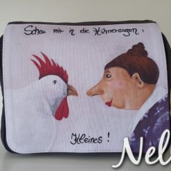 Kulturtasche  "Schau mir in die Hühneraugen,KLEINES!"