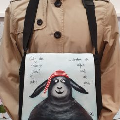 Tasche/Umhängetasche  (klein)  "Nicht das schwarze Schaf ist anders...sondern die weißen sind alle gleich!"