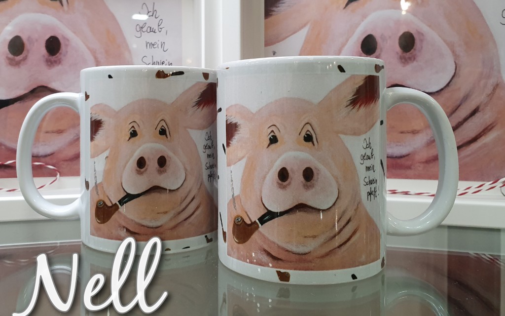 Tasse " Ich glaub,mein Schwein pfeift" - Bilder von Nell
