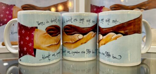 Tasse    "Wenn du denkst es geht nicht mehr...kommt von irgendwo eine Pfote her"