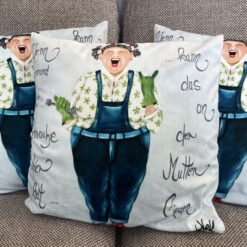 Kissen 40cm x 40cm      " Wenn jemand eine Schraube locker hat...kann das an der Mutter liegen"