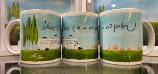 Tasse (Wohnmobil) "Zuhause ist da, wo wir parken"