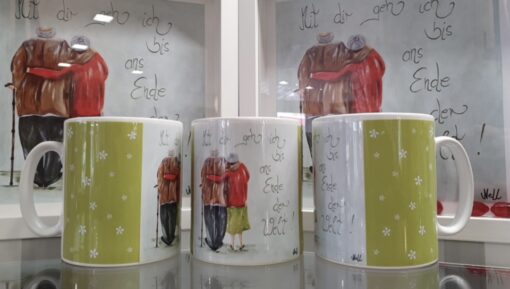 Tasse  "Mit dir geh ich bis ans Ende der Welt!"