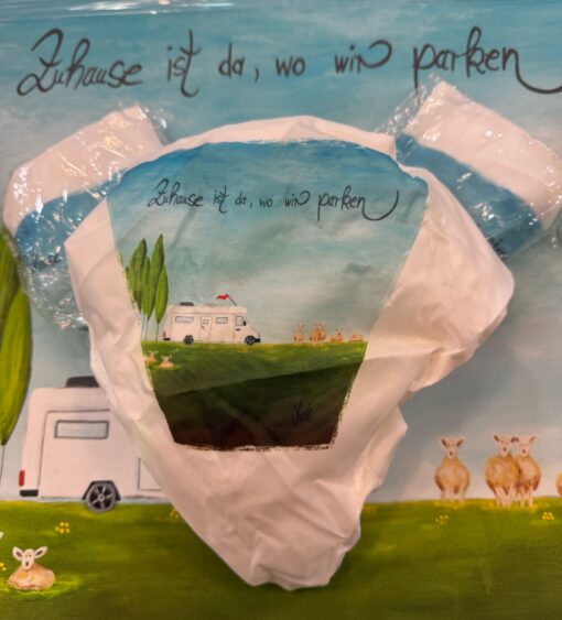 Fahrradsattelbezug "Zuhause ist da, wo wir parken"