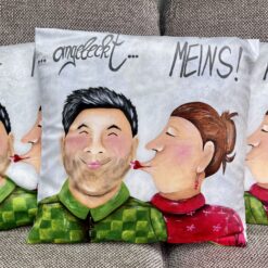 Kissen 40cm x 40cm      " ....angeleckt ...MEINS!"