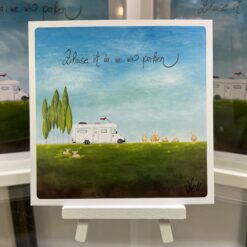 Postkarte " Zuhause ist da, wo wir parken"