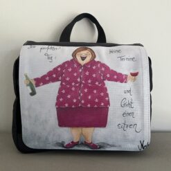 Kulturtasche  "Mein perfekter Tag: keine Termine und leicht einen sitzen"