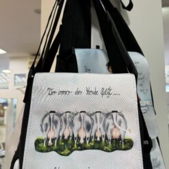 Tasche/Umhängetasche  (groß)  "Wer immer der Herde folgt....hat es nur mit Ärschen zu tun"
