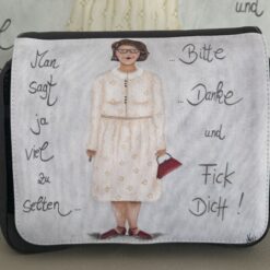 Kulturtasche  "Man sagt ja viel zu selten......Bitte...Danke und FICK DICH!"