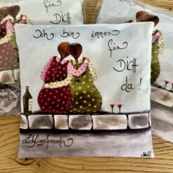 Kirschkernkissen     18cm x 18cm    "Ich bin immer für DICH da"     Lieblingsfreundin