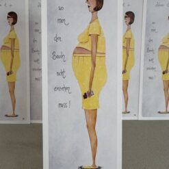 Postkarte      "Zuhause ist da....wo man den Bauch nicht einziehen muss!"