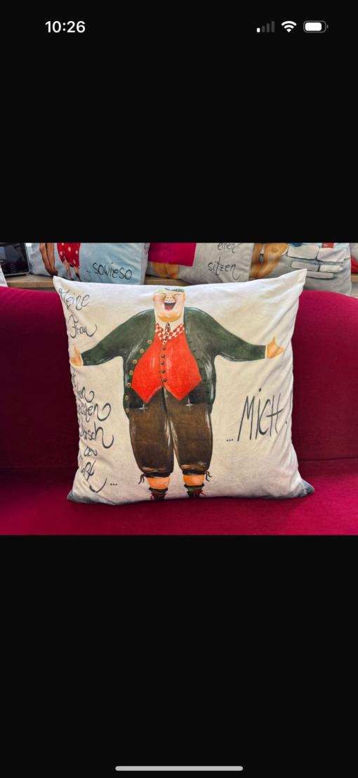 XXL Kissen 60cm x 60cm  "Meine Frau hat den geilsten Arsch der Welt...MICH!"