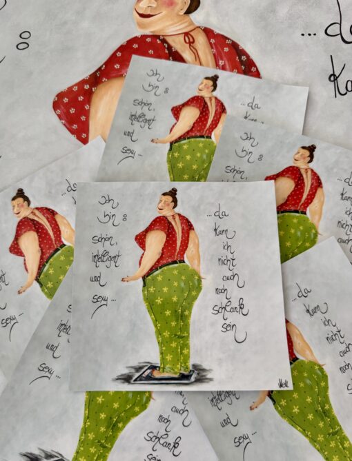 Autoaufkleber - Aufkleber      "Ich bin: Schön, intelligent und sexy....da kann ich nicht auch noch schlank sein" 10x10cm