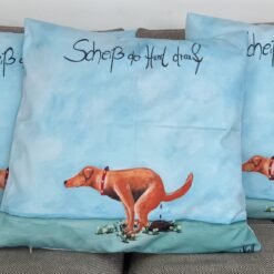 XXL Kissen 60cm x 60cm  "Scheiß der Hund drauf"