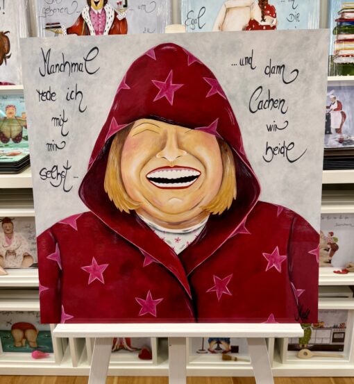 POSTER       " Manchmal rede ich mit mir selbst...und dann lachen wir beide"     60cm x 60cm