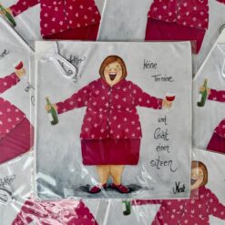 Microfaserputztuch für Brille u. Handy  36cm x 36cm   "Mein perfekter Tag: Keine Termine und leicht einen sitzen"