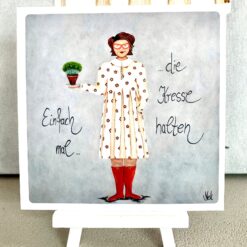 Postkarte      Einfach mal.....die Kresse halten"
