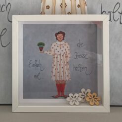 Bild    25cm x 25cm   " Einfach mal die Kresse halten"