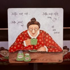 Untersetzer "Kaffee redet nicht....Kaffee jammert nicht.....Kaffee macht einfach seinen Job! ICH MAG KAFFEE