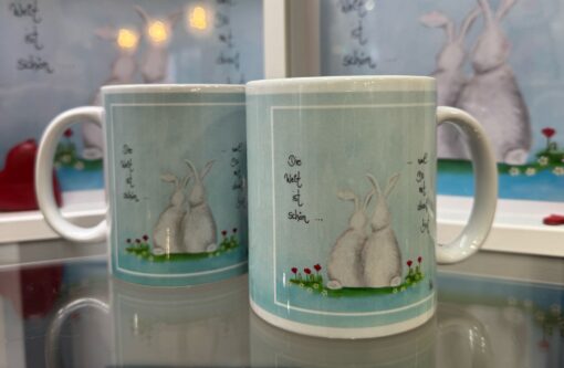Tasse  "Die Welt ist schön...weil Du mit drauf bist"