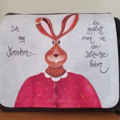 Kulturtasche  "Ich mag Menschen...die gepflegt einen an der Klatsche haben"